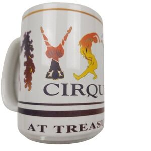 Vintage Cirque du Soleil MYSTÈRE Treasure Island Souvenir Mug Vegas Memorabilia